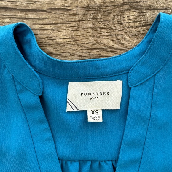 Tuckernuck POMANDER PLACE Capri Blue Crepe Kenzo Dress xS Boho Prairie - Picture 6 of 8